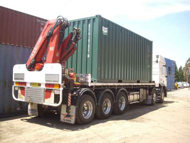 Our Fleet - Hi-Abb truck transporting a 20ft container